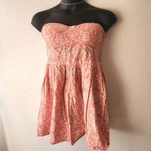 No boundaries Coral Flowere Sleeveless Dress Plus Size 2xl